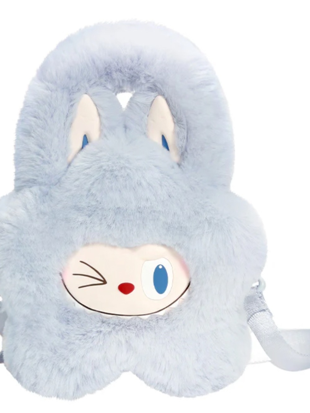 The Monsters Labubu Plush Flower Bag in blue